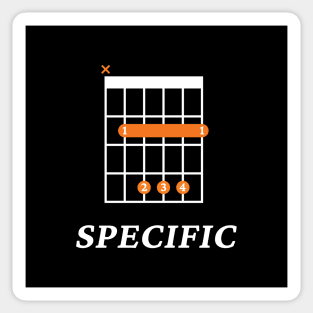 B Specific B Guitar Chord Tab Dark Theme Sticker